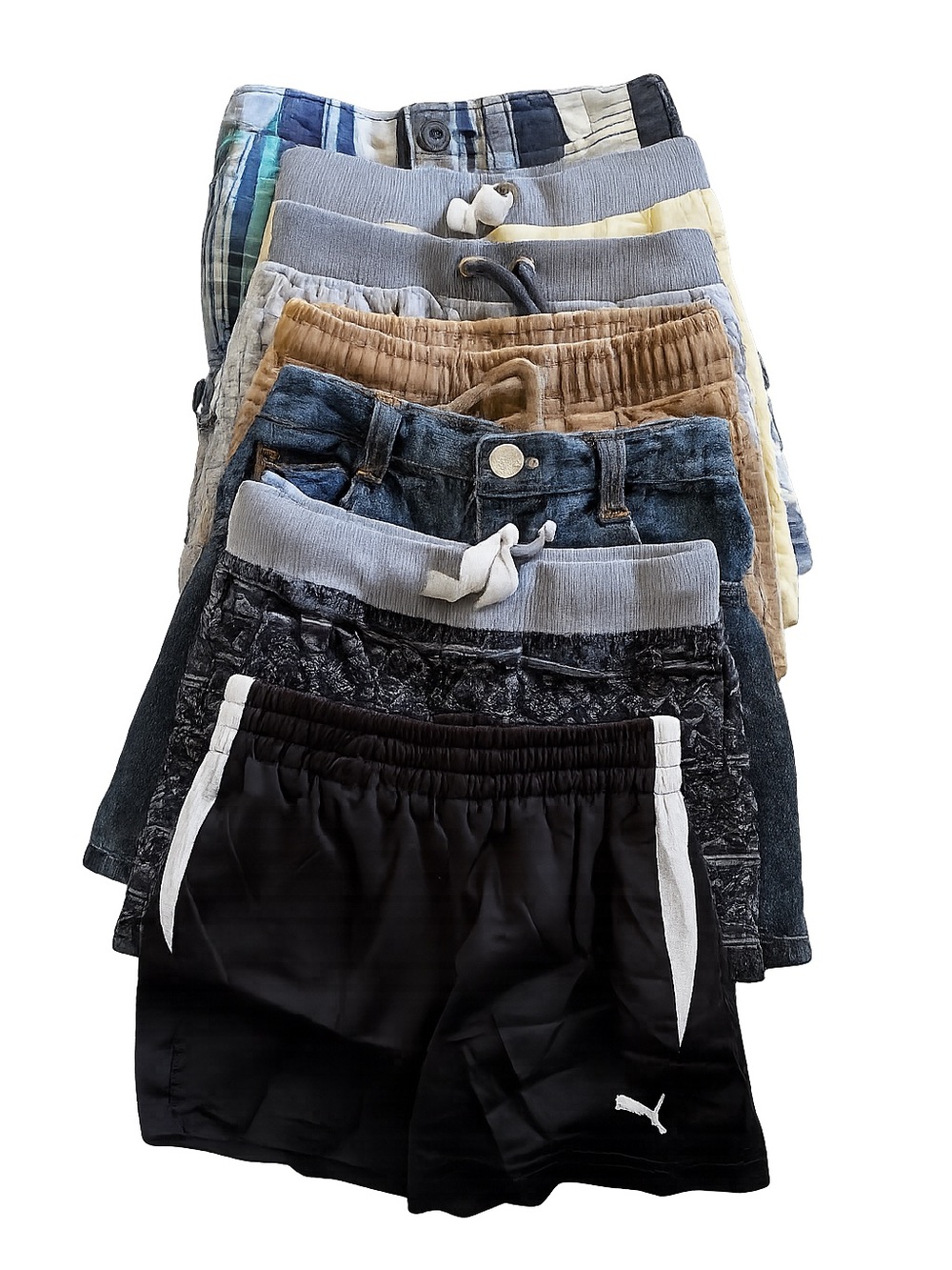 7 pairs of boys kids Shorts, multiple brands size 3T